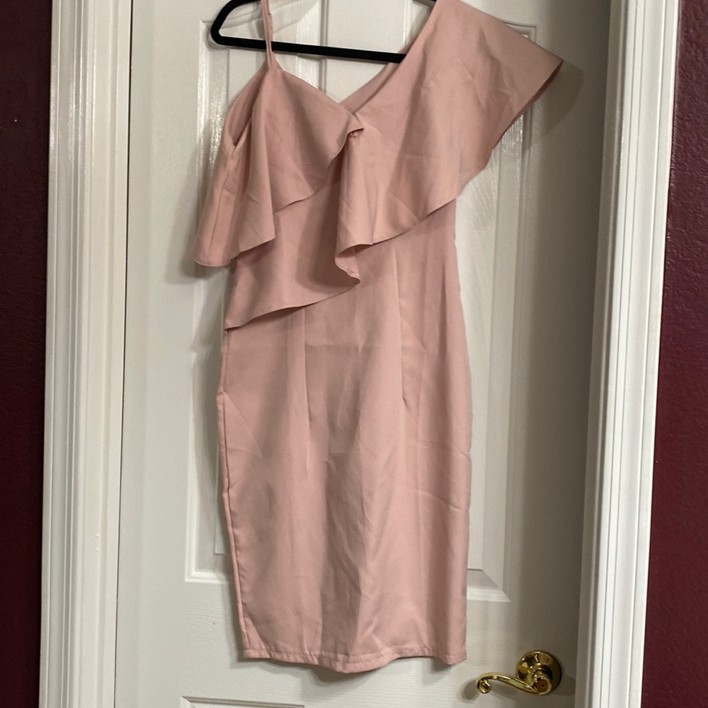 Pink knee length dress